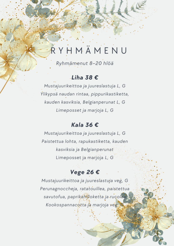 Ryhmämenu Kevät 26