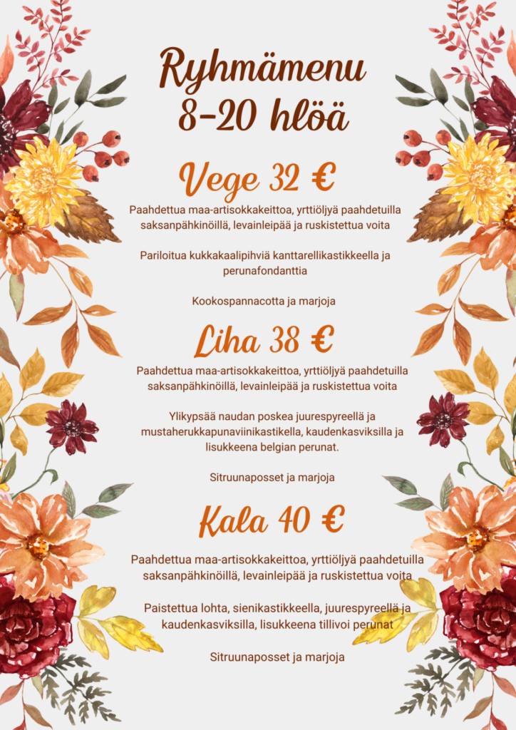 Ryhmämenu Syksy 26